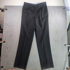 NEW - Tommy Hilfiger Dress Pants Men W 35.5 100% Worsted Wool Charcoal Unhemmed