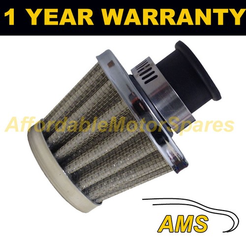 18mm AIR OIL CRANK CASE BREATHER FILTER MOTORCYCLE QUAD CAR SILVER CONE
