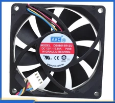 AVC DS08015R12U 12V 0.60A 8015 8CM 4-Wire Speed Control Cooling Fan