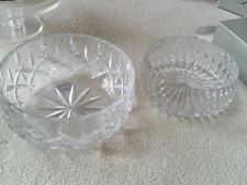 Gorham 1831 Crystal Bowl Lady Ann 9" salad bowl and Althea 8" bowl C164 Germany 
