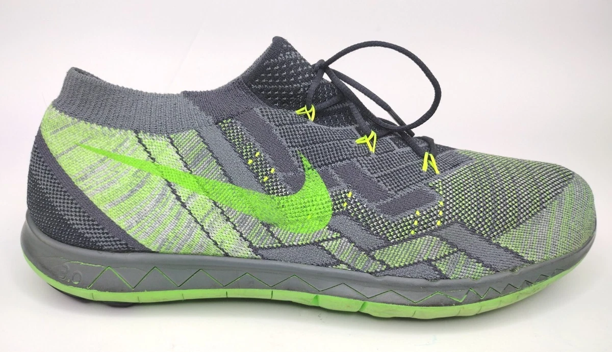 stoom Persona grafiek Nike Free 3.0 Flyknit Men&#039;s Running Shoes Size 12 Gray Green | eBay