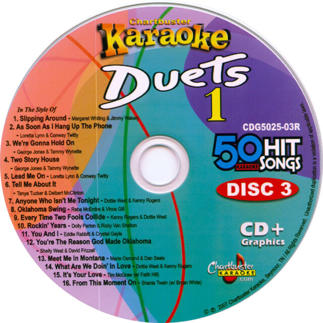 DUETS KARAOKE CHARBUSTER CD+G 5025-3 Loretta Lynn Conway Twitty New In Sleeves DUETS KARAOKE CHARBUSTER CD+G 5025-3 Loretta Lynn Conway Twitty New In Sleeves