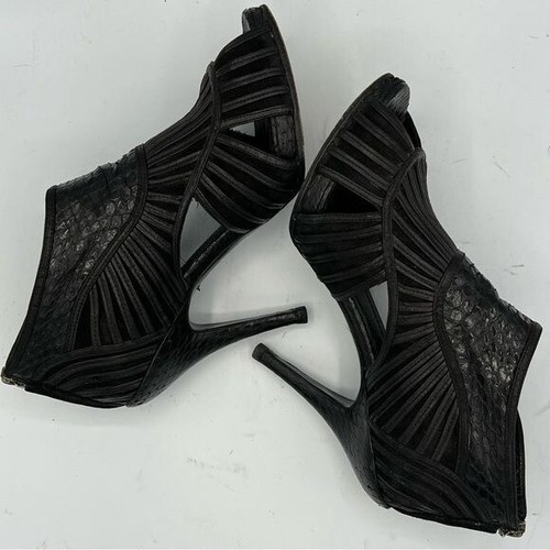 DIOR "Temptation" Python Black Strappy Booties Sandals EU 39 US 9 - Picture 6 of 17