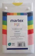WOW Martex Pride RAINBOW RISE Standard Pillowcase Pair  FAST FREE SHIP 