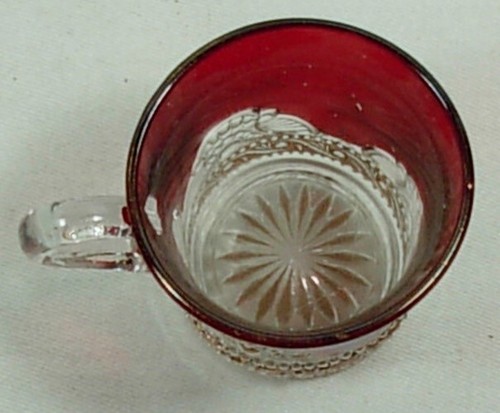 RUBY FLASH STAINED SMALL CUP STILLWATER MINNESOTA SOUVENIR - Picture 3 of 4