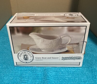 HAVEN & KEY HARVEST COLLECTION GRAVY BOAT & SAUCER
