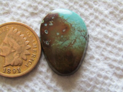King's Manassa Turquoise 11 carat Cabochon American Blue Green Cab Lick Skillet