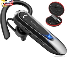 Link Dream Bluetooth Earpiece Wireless CVC - 8.0 Headset for Cell Phone Dual Mic