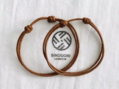 2 x Handarbeit hellbraun Schnur Freundschaft verstellbar Armband STABILITÄT GLÜCK