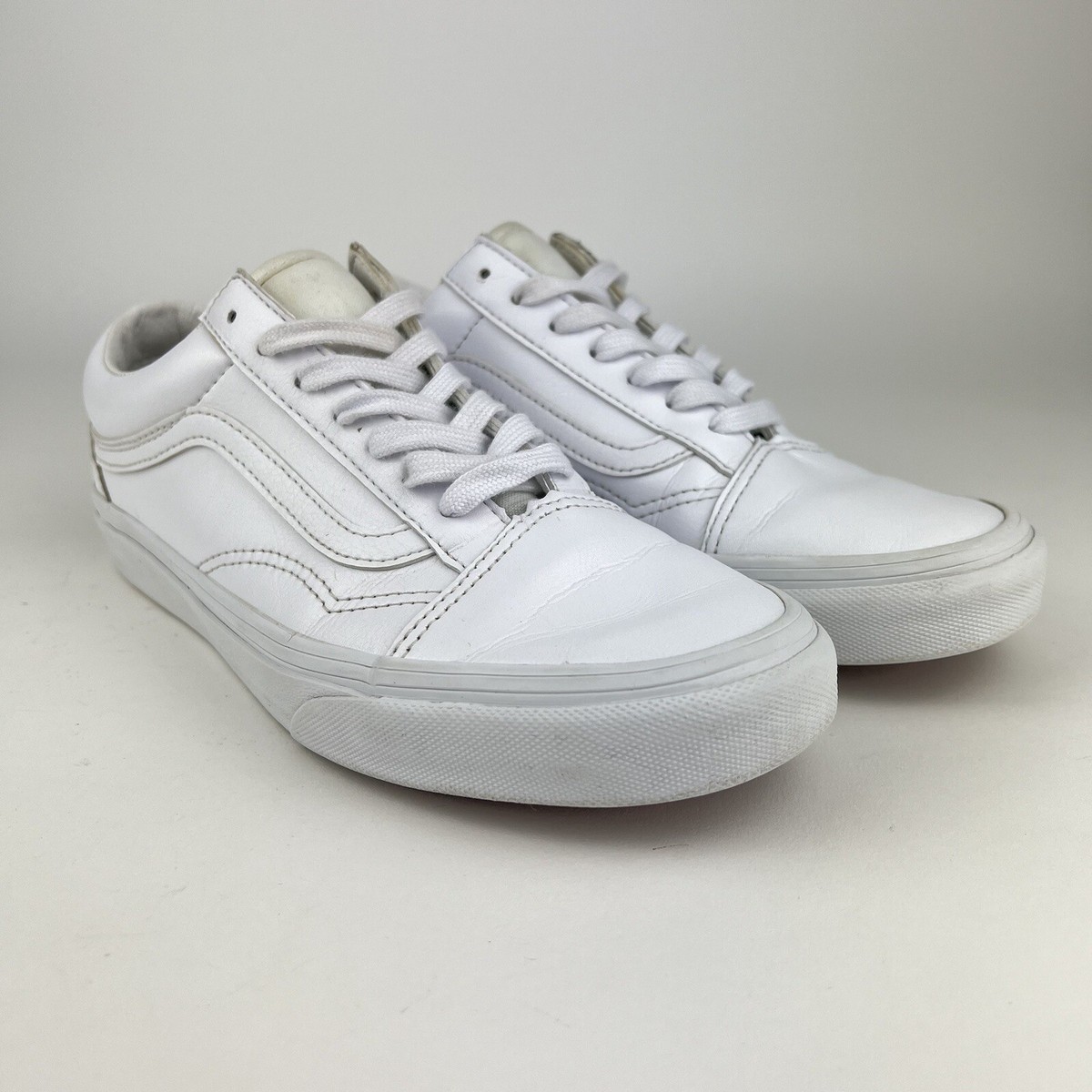 Vans Unisex Off The Wall 751505 White Leather Lace Up 