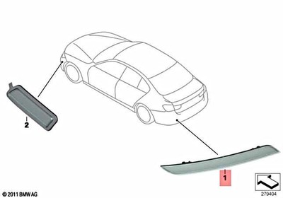 Genuine BMW F34 F34N Gran Turismo Rear Reflector Rear Left OEM 