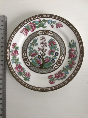 Vintage Deko Teller Coalport Indian Tree Motiv, Bone China aus England, vergolde