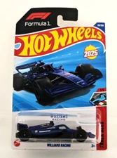 Hot wheels 2025 Case E Williams Racing F1 Formula 1 Long Card FREE Protector