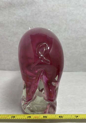 Pink Pig Piggy Paperweight Dynasty Gallery 5"x8" Large Glass Figurine Gift - Picture 18 of 20