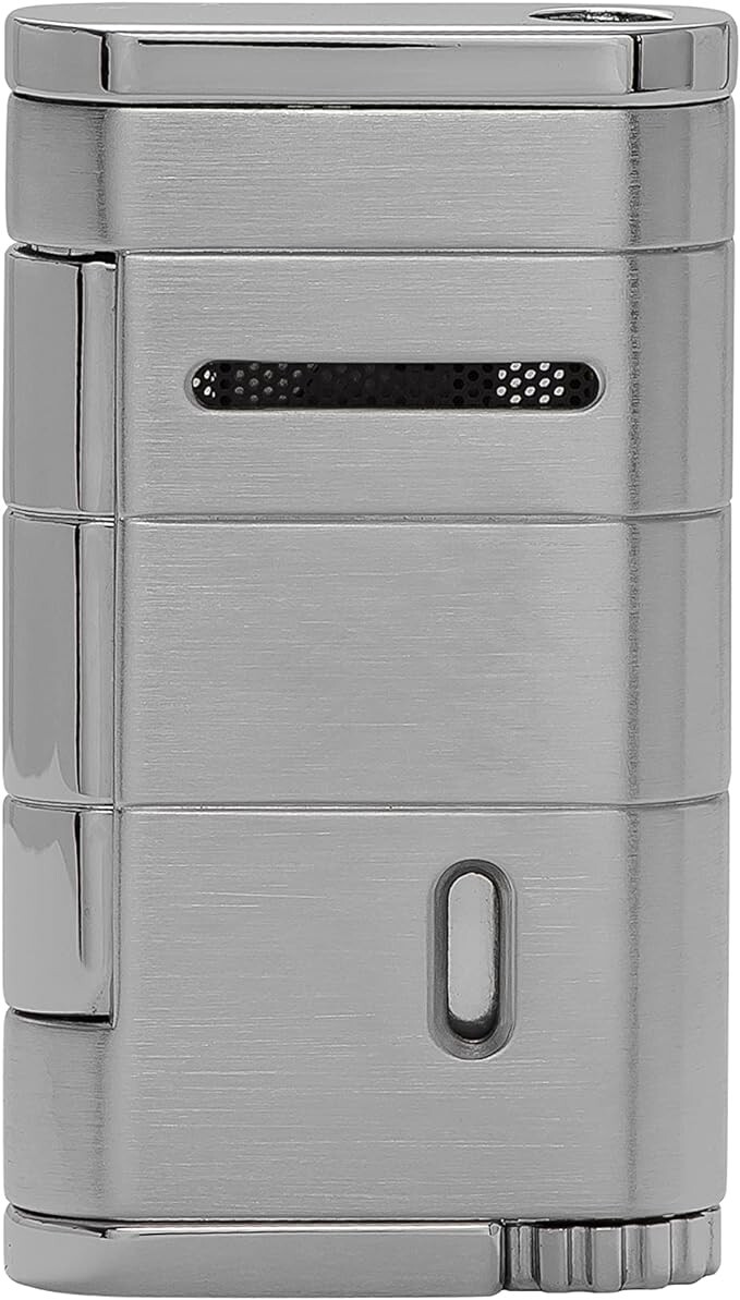 Xikar Allume Single Flame Cigar Lighters, Silver