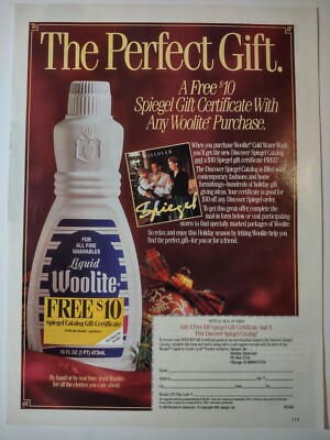 Vintage 1990s Print Ad Woolite Liquid Perfect Gift Spiegel