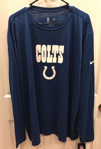 Nike Indianapolis Colts Long Sleeve DRI-FIT Shirt 3XL XXXL NWT - Afbeelding 1 van 2