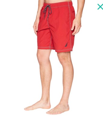 Nautica Mens Big Tall Anchor Full-Elastic Swim Trunks