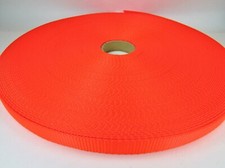 50 yard roll 3/4" bright ORANGE heavy nylon Webbing strap collar belt crafts