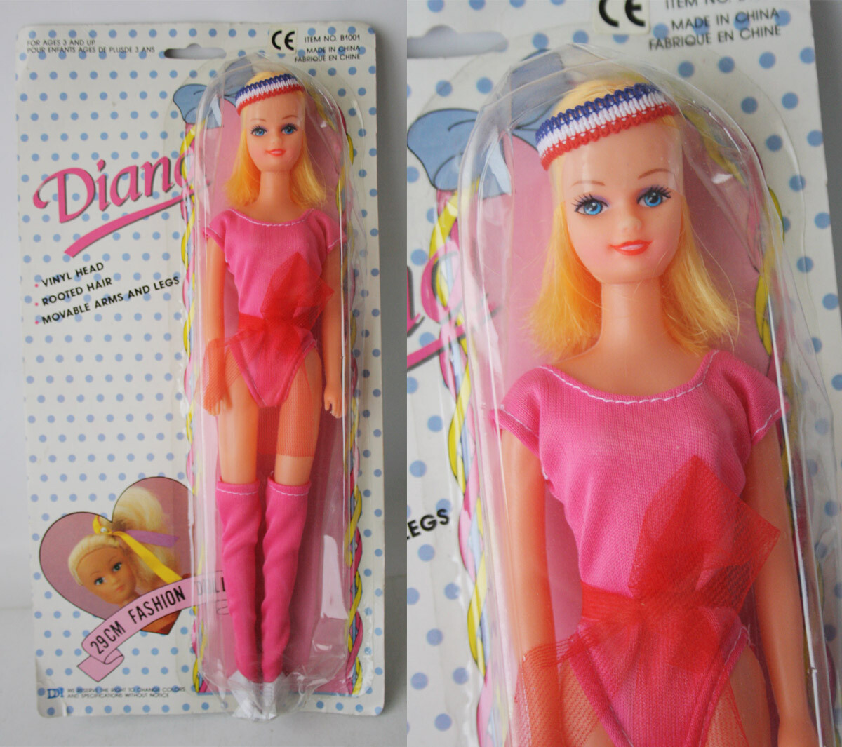 VINTAGE 90'S BEAUTIFUL DIANA GYMNAST DOLL 11.5