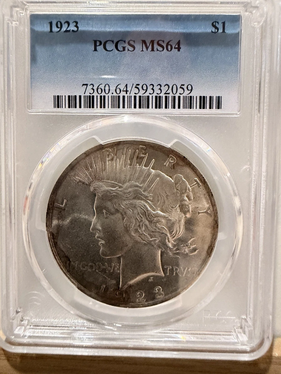 MS 64 Graded 1923 Year Peace Dollars (1921-1935) for sale | eBay