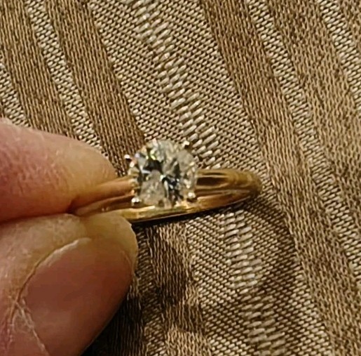 ESTATE SALE...  1/2 Karat Diamond Engagement Ring 14K Yellow Gold 