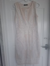 Ladies Size 12 Jane NORMAN SUMMER DRESS SLEEVELESS STRETCH KNEE LENGTH PINK VGC