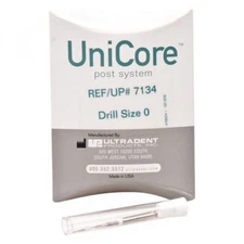 Ultradent 7134 Unicore Glass Fiber Post System Dental Drill #0 White 1/Pk