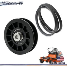 For Husqvarna RZ4623 RZ5424 Drive Belt and Idler Pulley Set 539110311 539110411