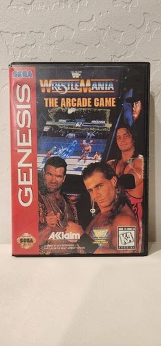 WWF Wrestlemania Arcade Game (Sega Genesis, 1995) Video Game Cartridge Tested