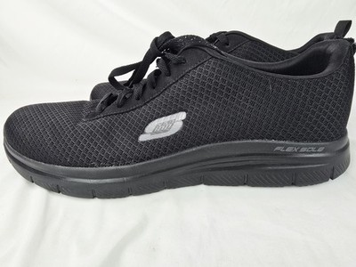 Skechers Flex Advantage Mens Size 13 Black Slip Resistant Lace Up Work Shoes