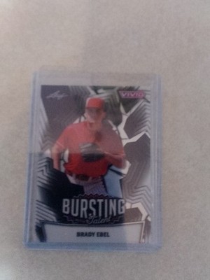 2025 Leaf Vivid - Bursting with Talent Brady Ebel #TB-4 Green Laser /1 (RC)