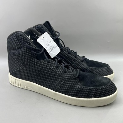 Adidas Tubular Invader 2.0 Shoes Men Size 13 Black Suede High Comfort Sneakers