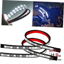 Motorcycle Brake Light Strip LED Tail Turn Signal White 2 Pack Flexible 12V