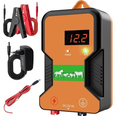 Weidezaungerät 12V LED Anzeige elektrischer Zaun 15 km  Haustiere