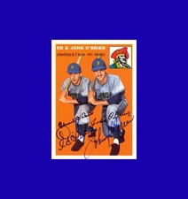 1994 Topps Archives 1954 Topps O'Briens (Eddie & Johnny) #139 - DUAL Signed AUTO