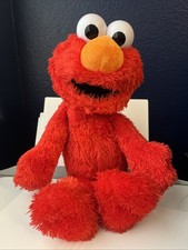 TICKLE ME ELMO Sesame Street 14" Plush Toy Red Laughs Works ENGLISH