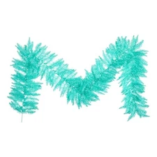 Vickerman 9' x 14" Aqua Fir Garland 250T
