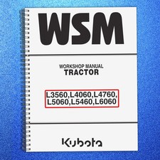 KUBOTA L3560 L4060 L4760 L5060 L5460 L6060 WORKSHOP MANUAL FIXED - FRONT & BACK