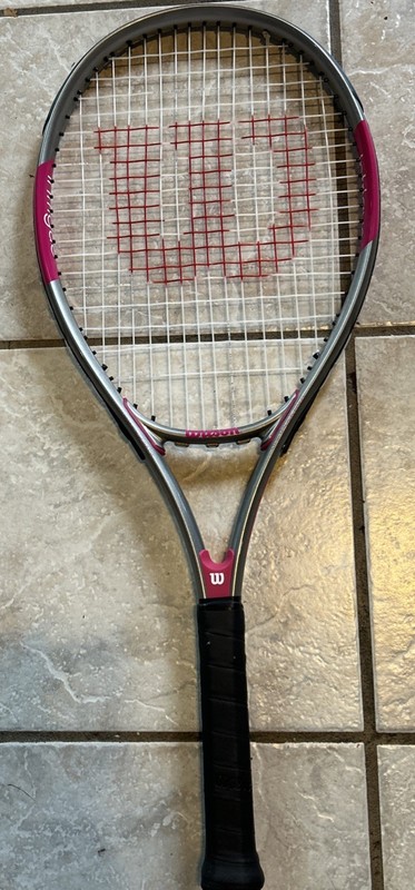 Wilson Intrigue Tennis Racquet  4 1/4 Grip - Gray/ Pink -
