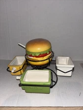 Pier 1 Imports Hamburger  Condiment Spinner Set
