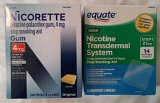 Nicorette Original Flavored Nicotine Gum 4mg 200 Count Stop Smoking Aid  PATCH