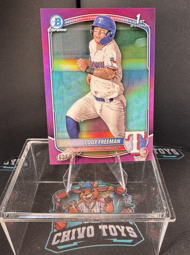 2025 1st Bowman Chrome Purple Texas Rangers Cody Freeman 54/199 #BCP-112