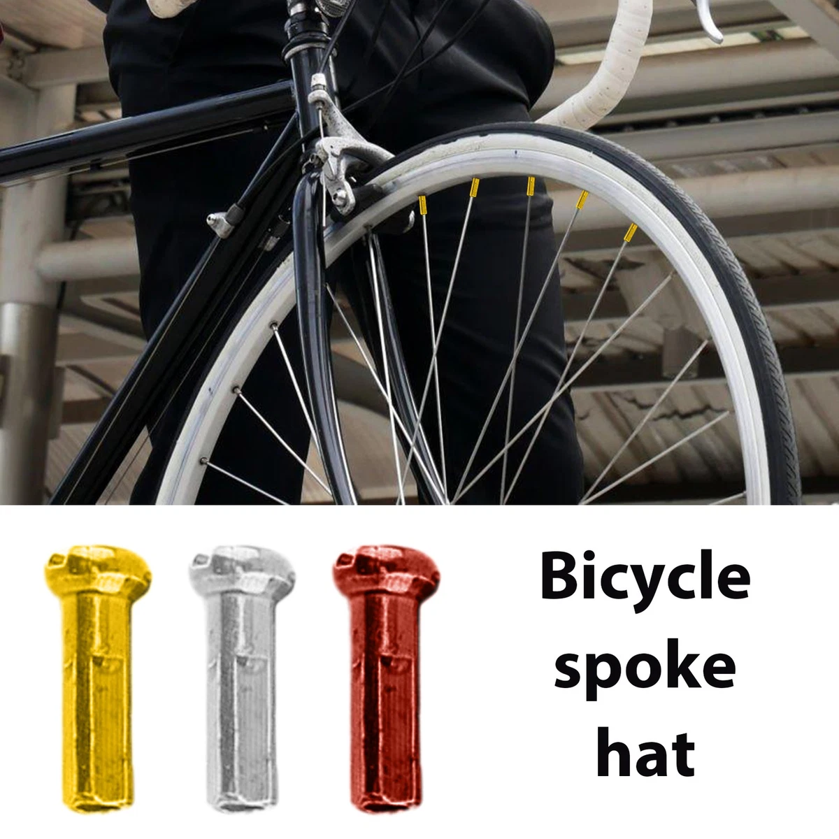 Brass Spoke Nipples For Bikes – 14G, 2.0x16mm, Black Or Silver, Pack Of 12
