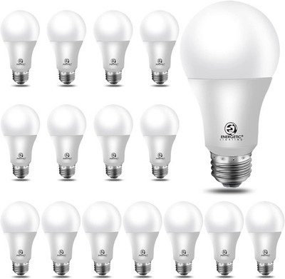 12 pack Energetic 60W Equivalent, A19 LED Light Bulb, 5000K Daylight, E26
