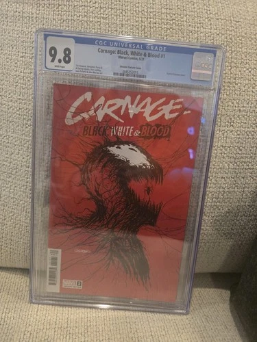 CARNAGE: BLACK WHITE & BLOOD #1  CGC 9.8 GRADED MARVEL GLEASON VARIANT COVER