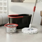 Spin Mop & Bucket Set 61in Telescopic Handle, 3 Mop Heads, Replacement Pads — photo 5