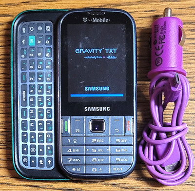 Samsung Gravity TXT SGH-T379 - Emerald Gray ( T-Mobile ) Very Rare Slider Phone