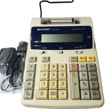 SHARP (EL-1801C). 2 Color 12 Digit Printing C...