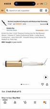 Kristin Ess 2 in Titanium Curling Iron, Auto Shut-Off, Gold/White, 425 F